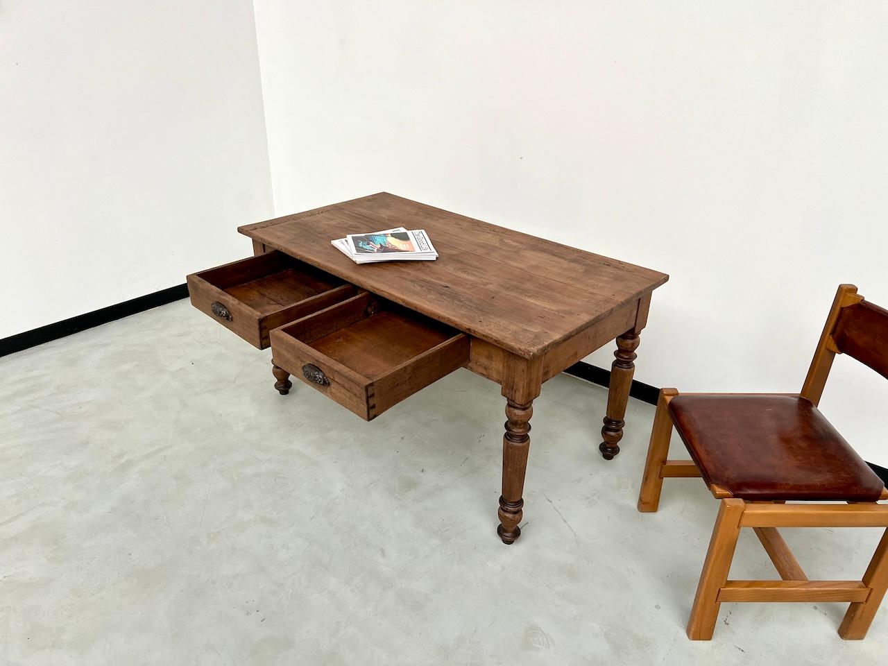 Small walnut table or desk, France, circa 1900 9