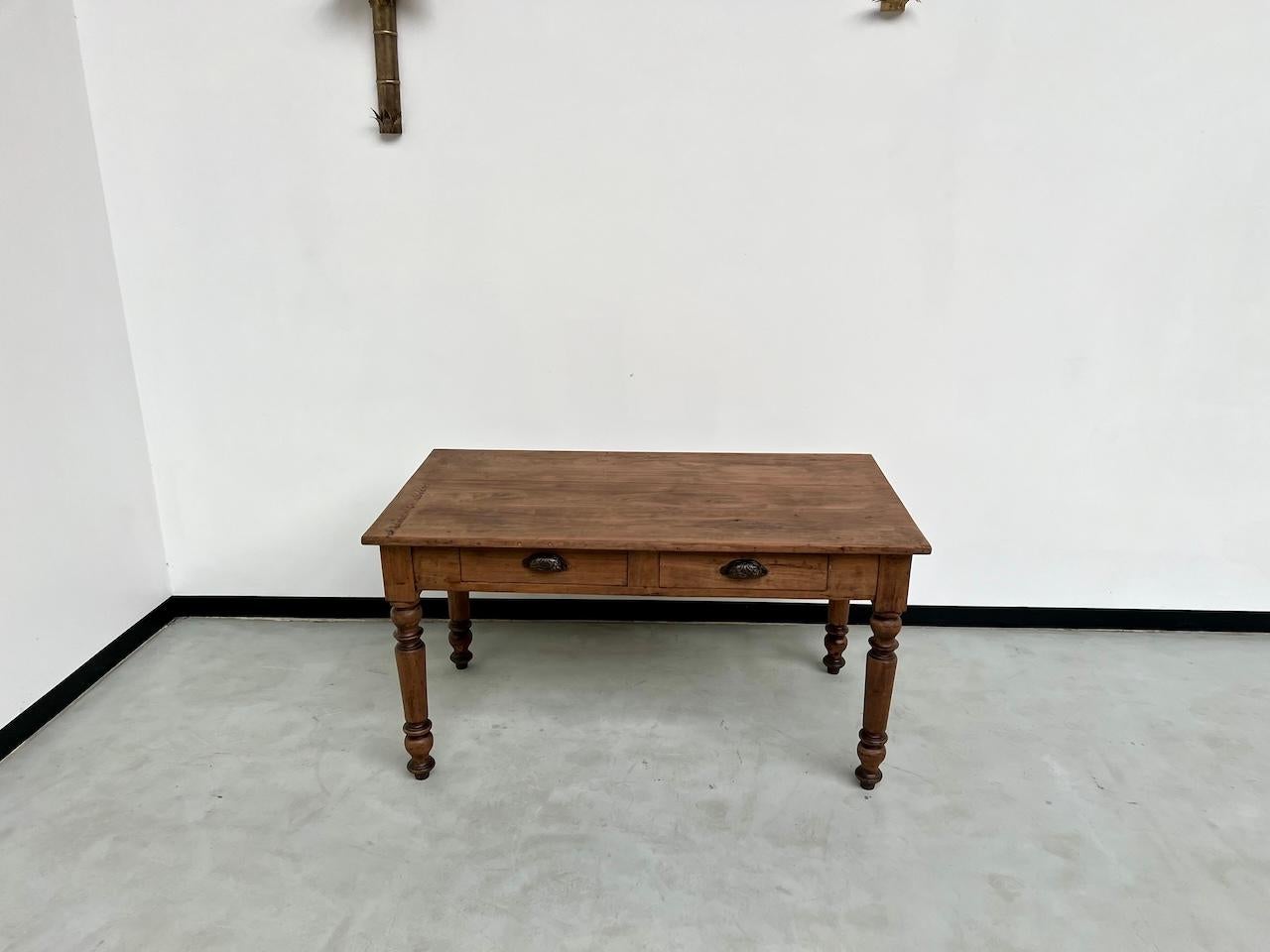 French Provincial Small walnut table or desk, France, circa 1900