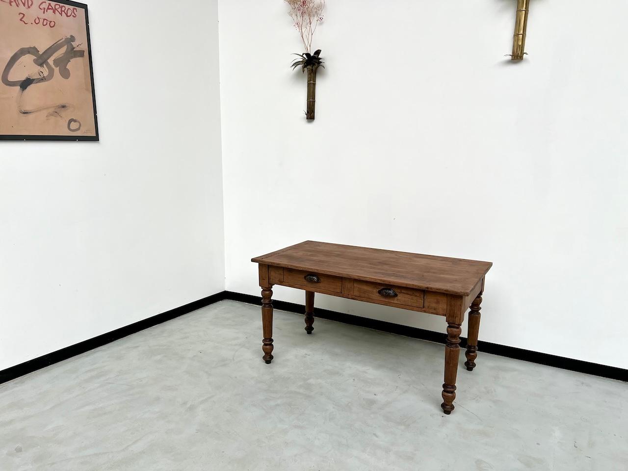 French Small walnut table or desk, France, circa 1900