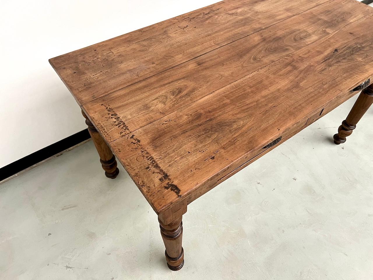 Small walnut table or desk, France, circa 1900 1