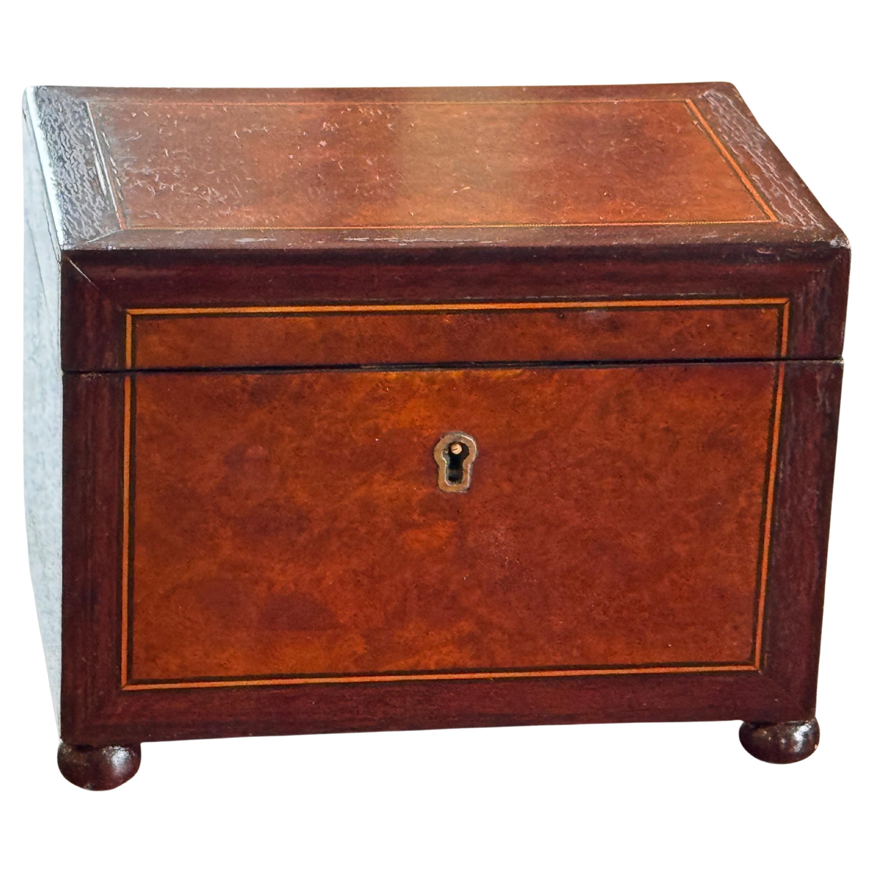 Small Walnut Tea Caddy