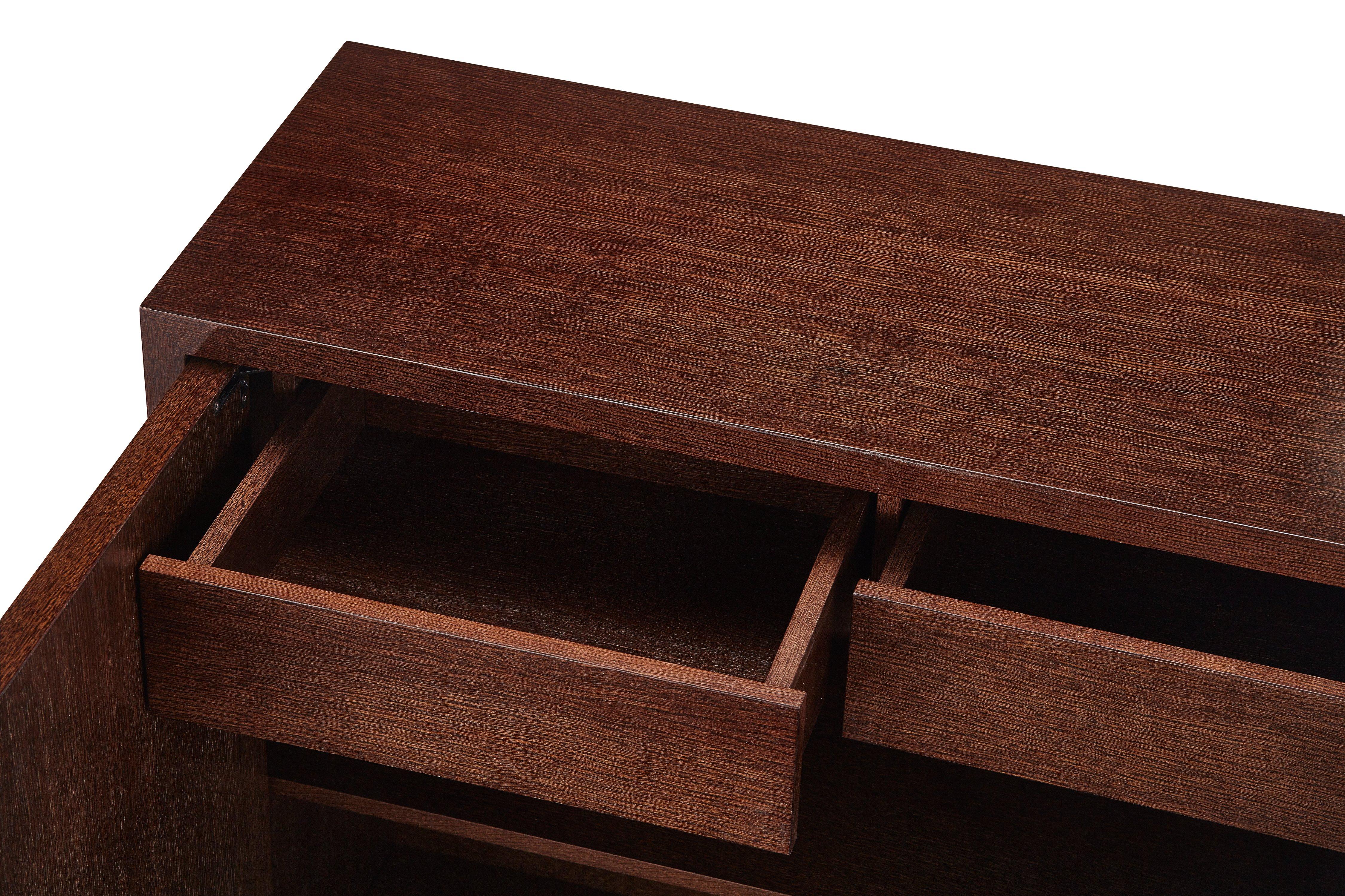 customized walnut wood veneer kitchen cabinets