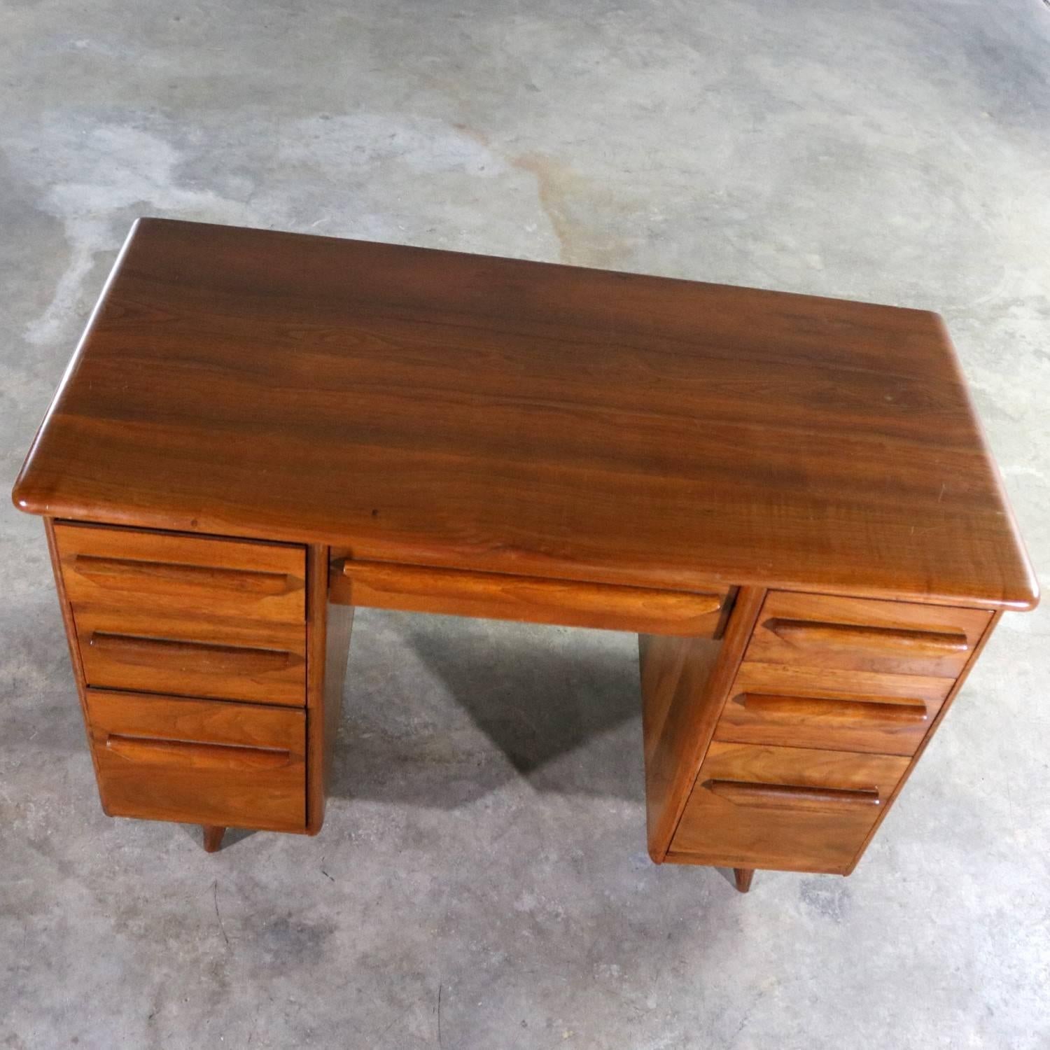 Small Walnut Writing Desk in the Manner of Carl Bissman 3
