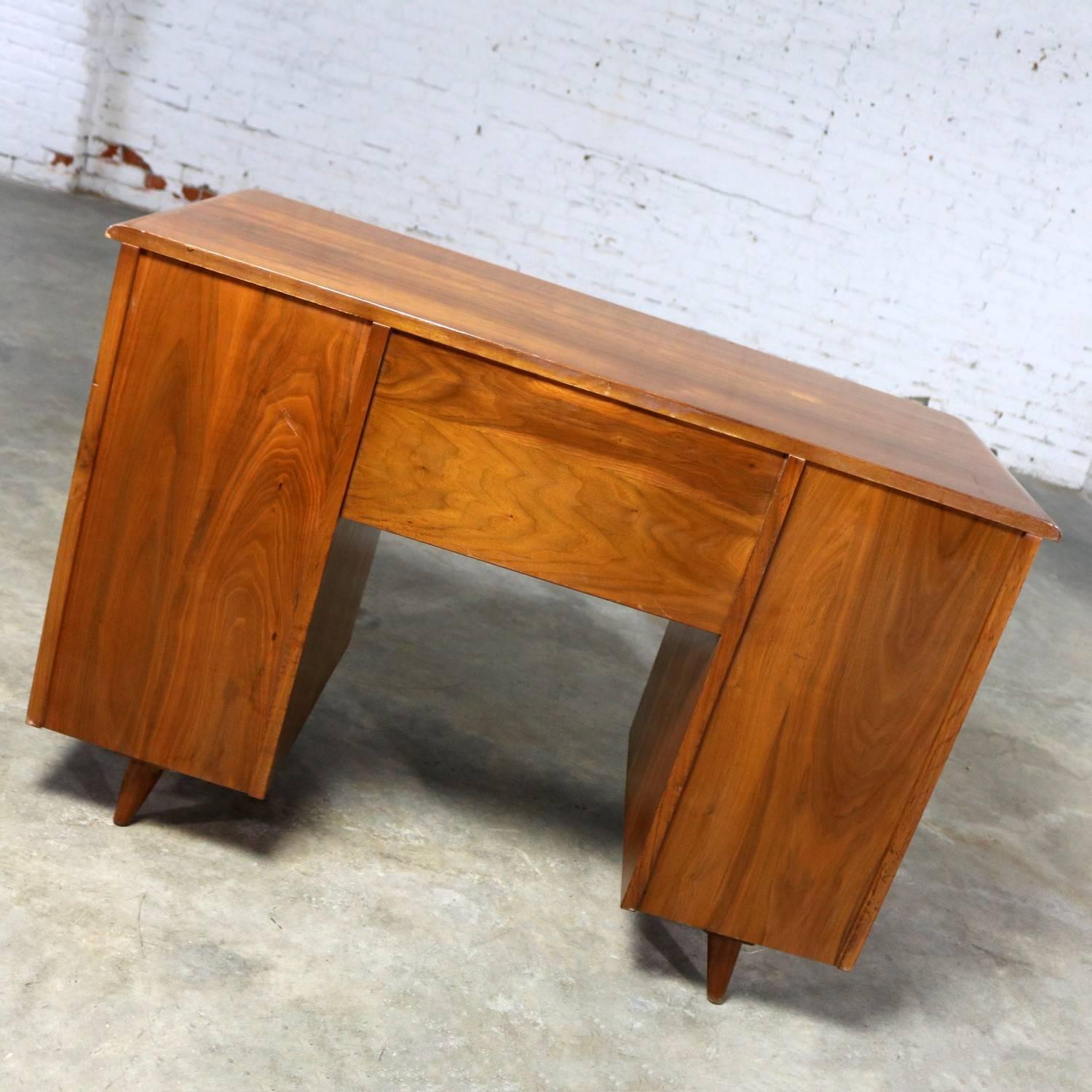Small Walnut Writing Desk in the Manner of Carl Bissman 2