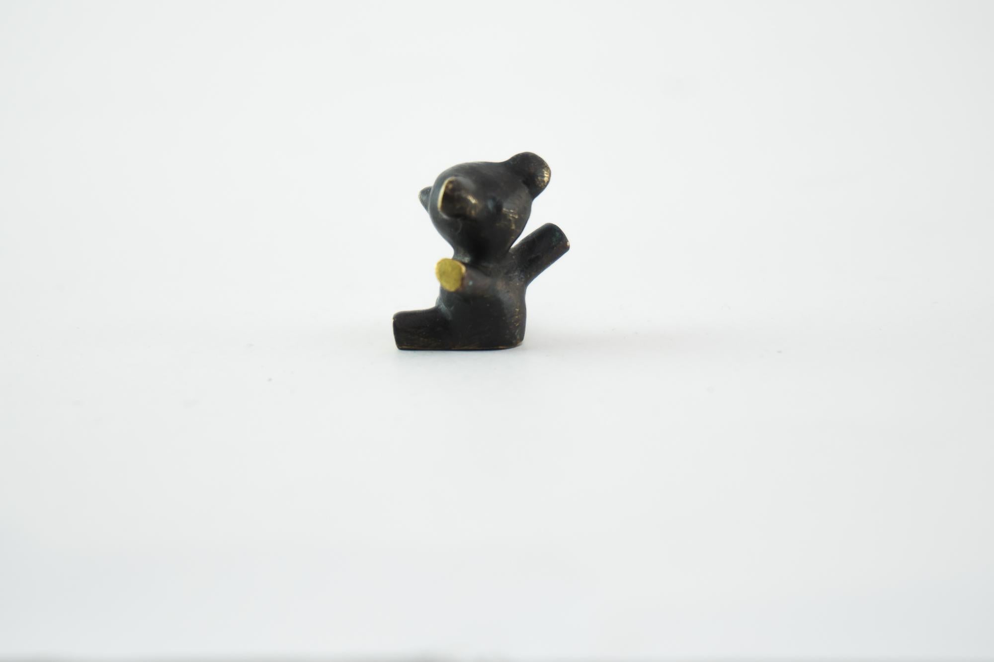 Noirci Petite figurine d'ours Walter Bosse, Vienne, vers 1950 en vente