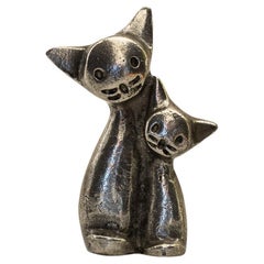 Vintage Small Walter Bosse Cat Figurine Around 1950s, 'Marked'