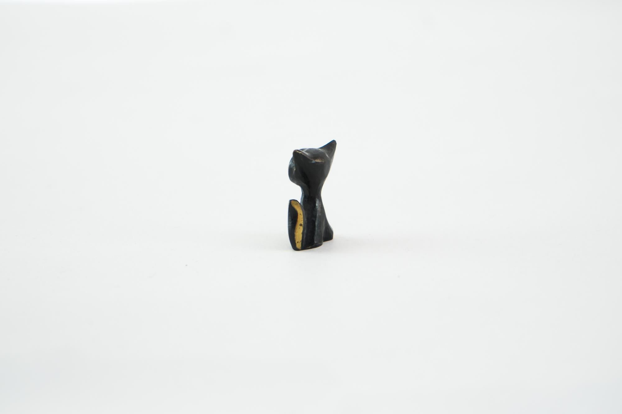 Mid-Century Modern Petite figurine de chat Walter Bosse, Vienne, vers les années 1950 en vente
