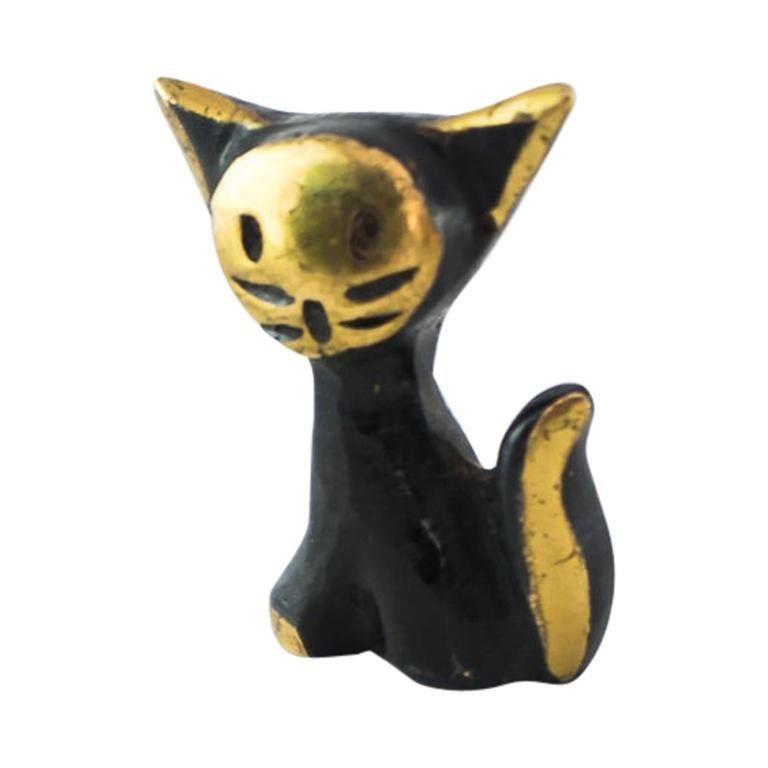 Small Walter Bosse Cat Figurine, Vienna, circa 1950s For Sale