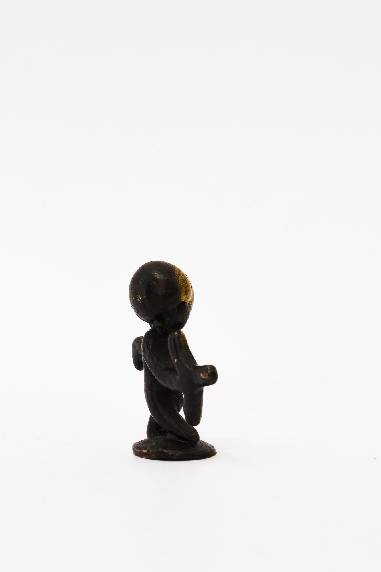 Annerito Piccola statuetta in ottone di Walter Bosse Sagittarius Zodiac, Austria, anni '50 in vendita