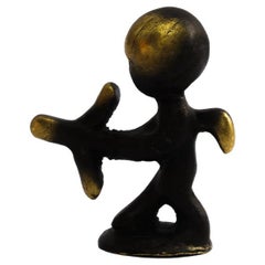 Small Walter Bosse Sagittarius Zodiac Brass Figurine, Austria, 1950s