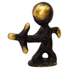 Small Walter Bosse Sagittarius Zodiac Brass Figurine, Austria, 1950s
