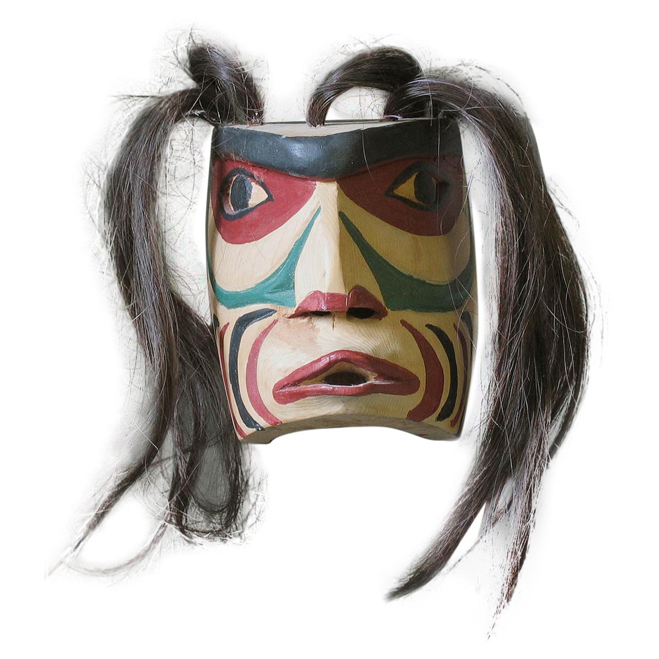 Small Warrior Spirit Mask, Northwest Coast by Charlie Mickey, Nootka Nation