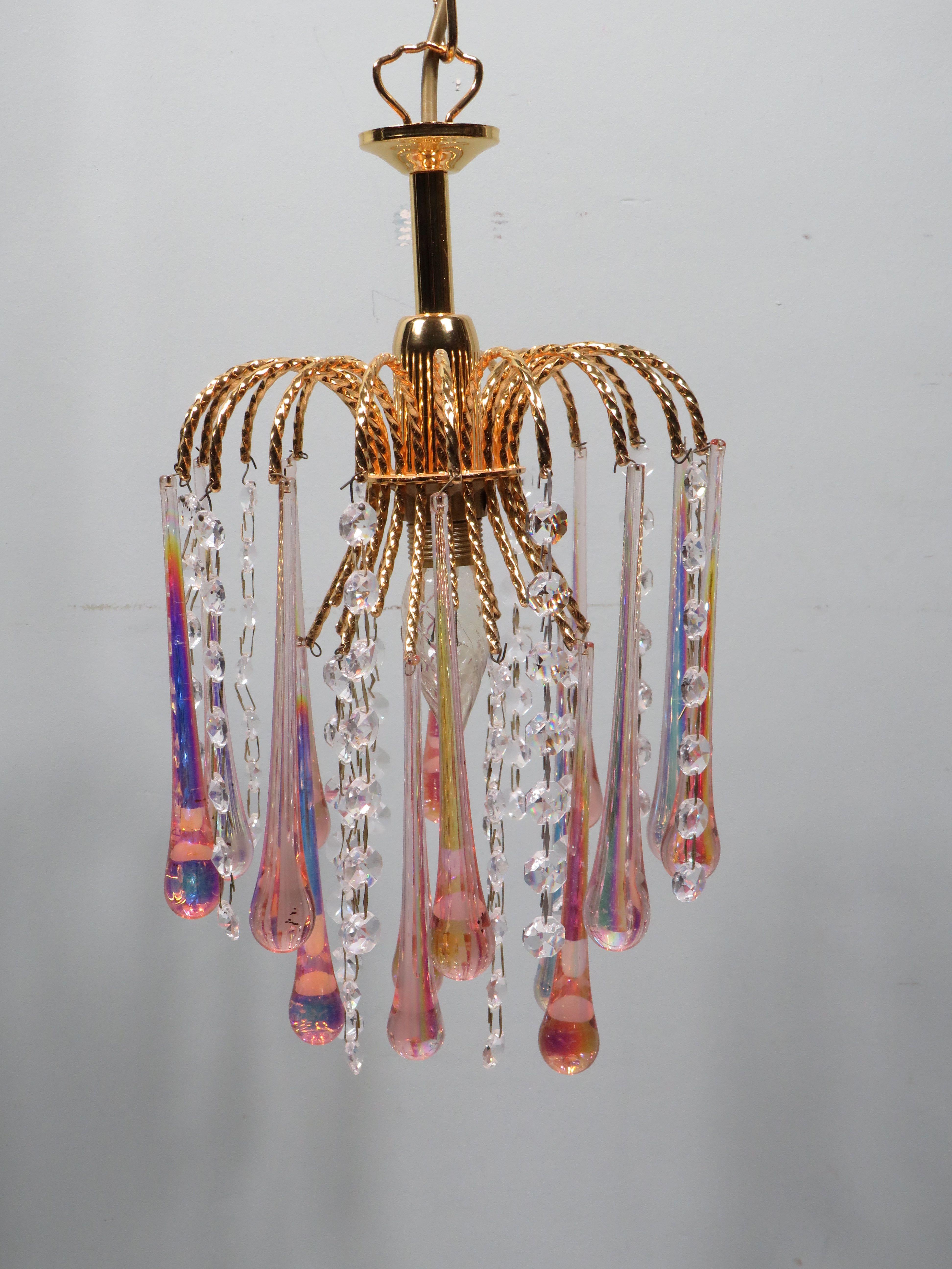 20th Century Small Waterfall Murano Pendant, 1960-1970