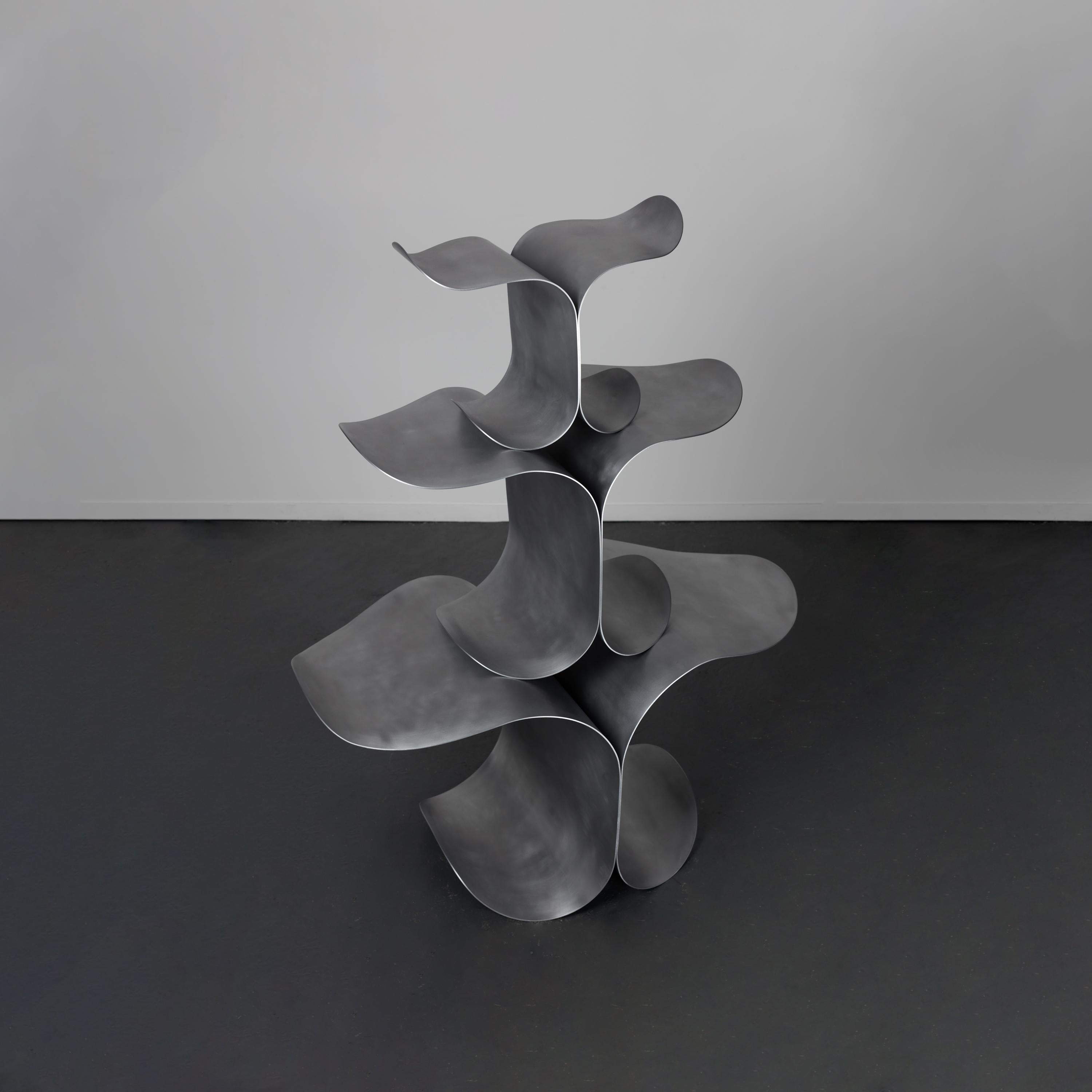 Aluminum Small Waves Side Table by Yoon Shun For Sale