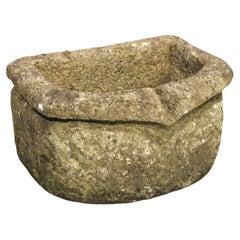 Small Weathered Garden Trough from Normandy, France, 20th Century