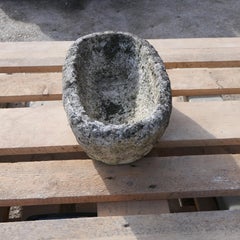 Small Weathered Stone Trough Bowl
