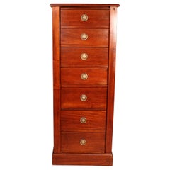 Small Wellington Chest in Mahogany, 19th Century