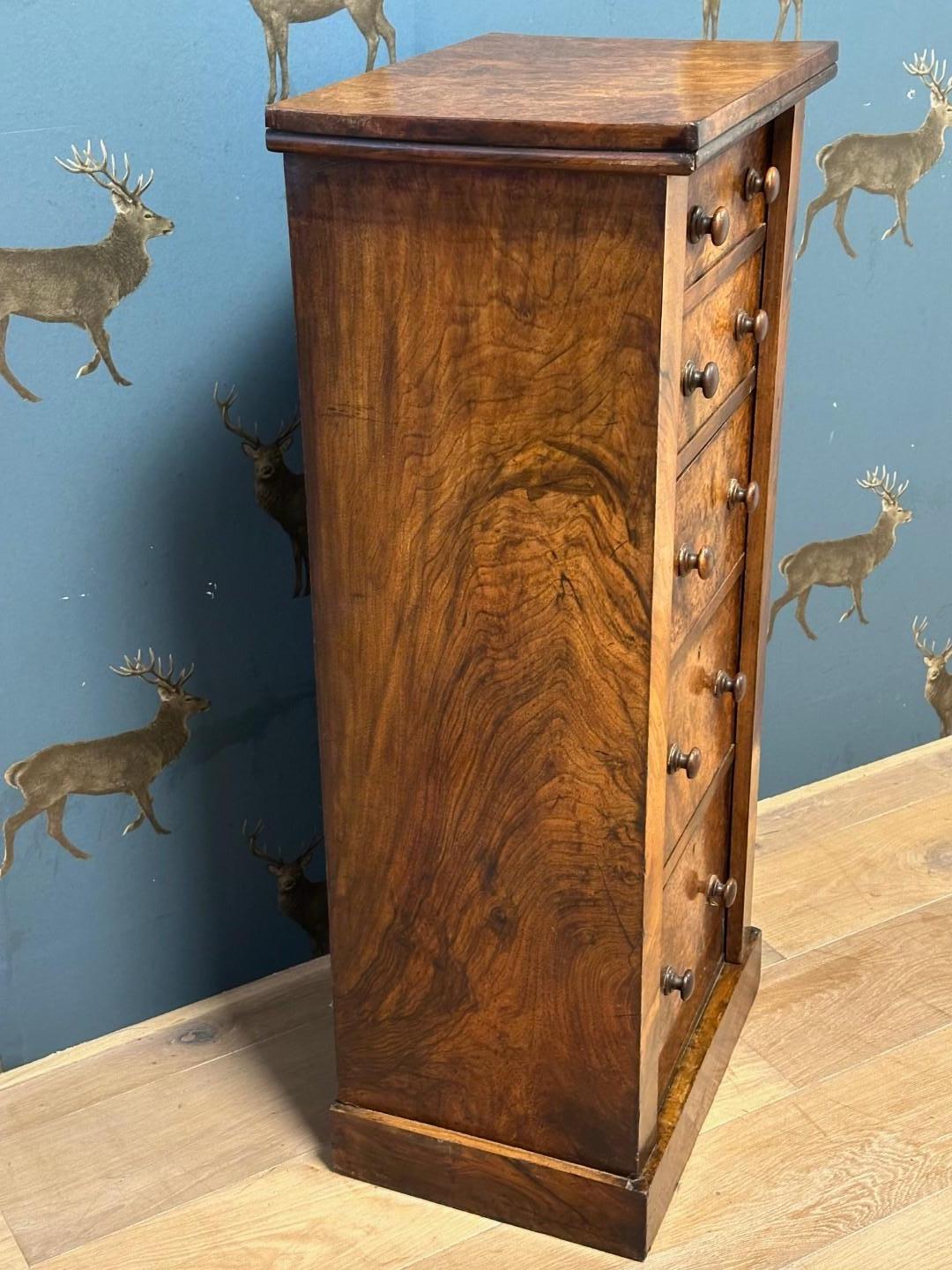 Mid-19th Century Small Wellington chest of drawers For Sale
