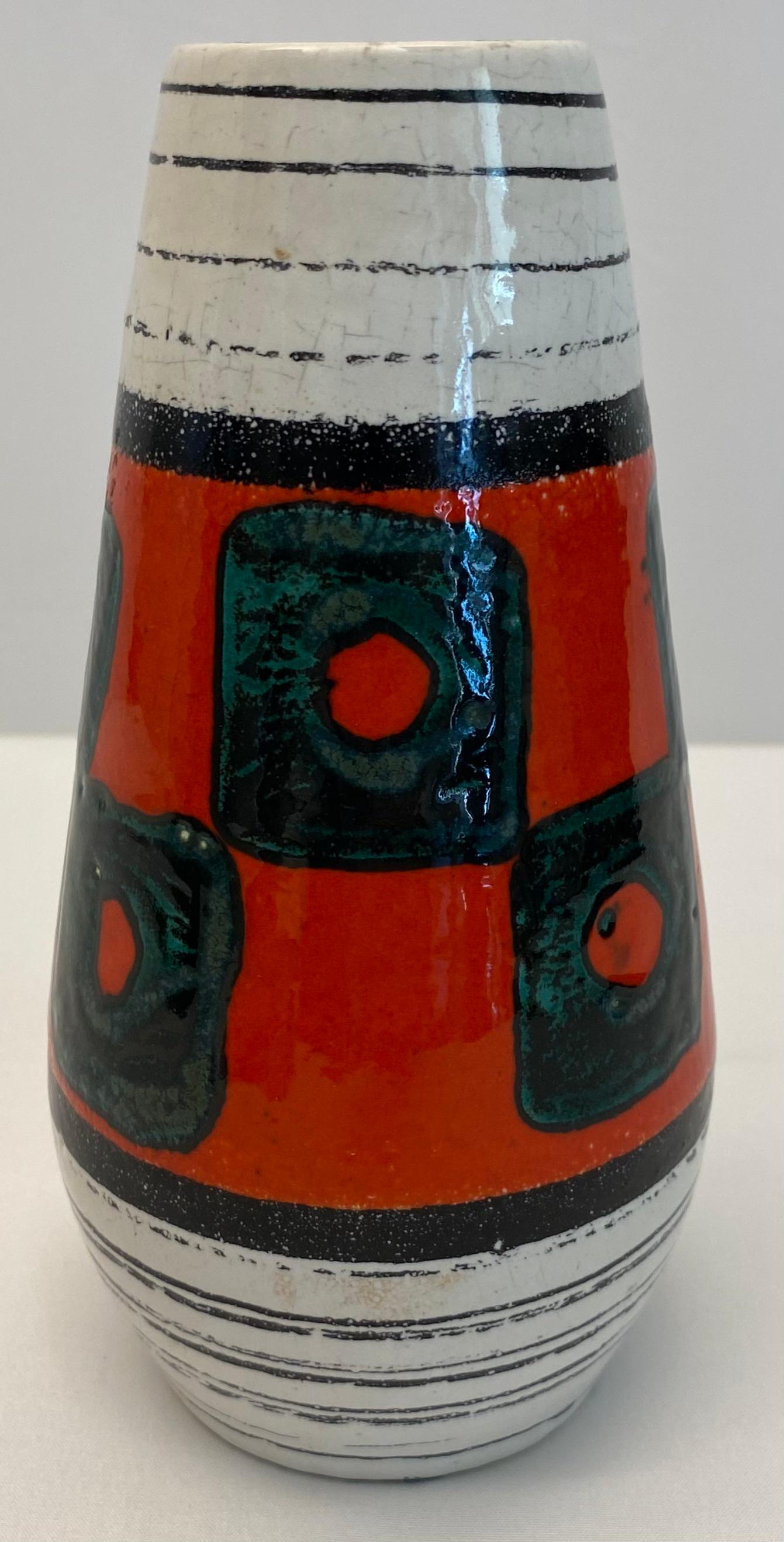 Mid-Century Modern Small West Germany Ceramic Vase, Vintage Mid-Century Art Pottery For Sale