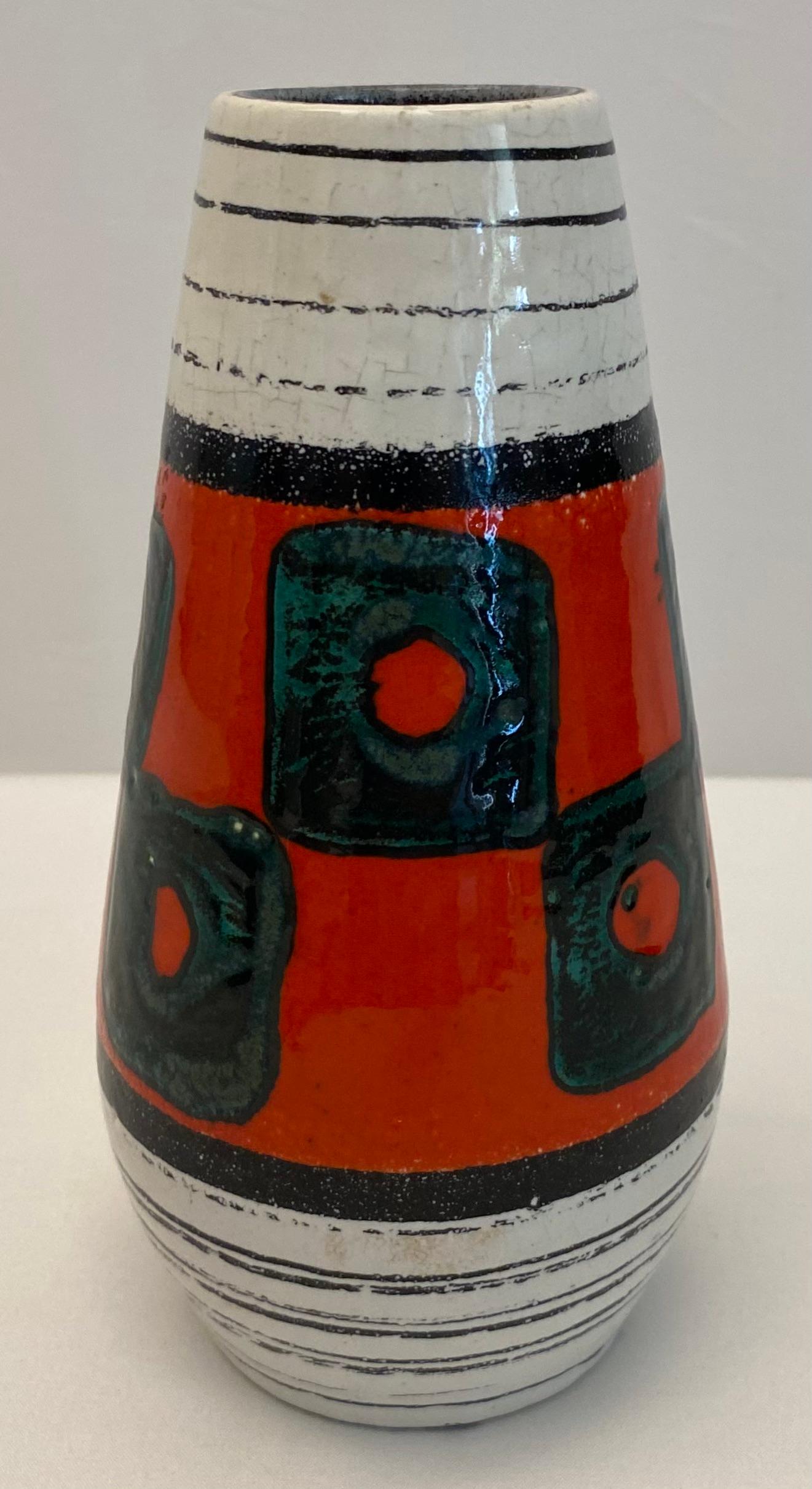 Small West Germany Ceramic Vase, Vintage Mid-Century Art Pottery For Sale 1