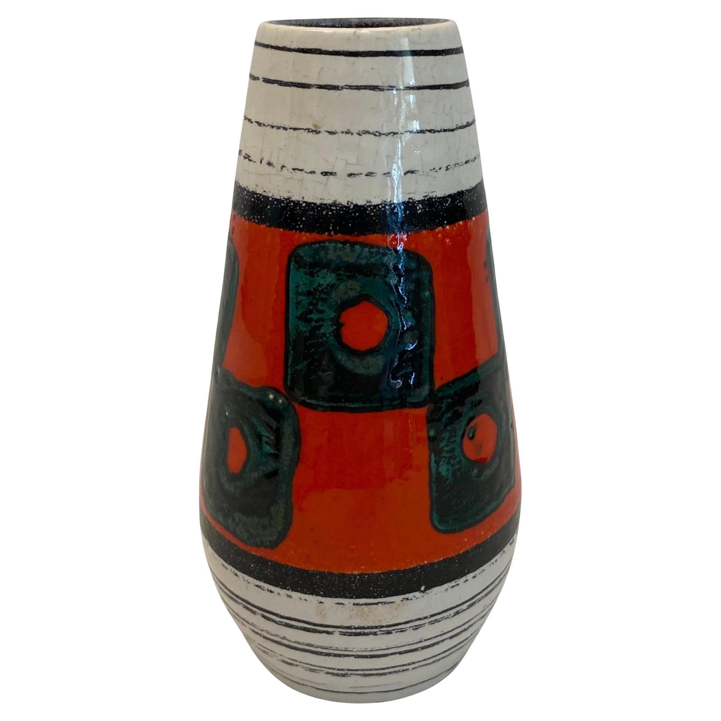 Small West Germany Ceramic Vase, Vintage Mid-Century Art Pottery For Sale