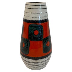 Piccolo vaso in ceramica della Germania occidentale, ceramica d'arte vintage di metà secolo