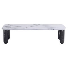 Petite table basse "Sunday" en marbre blanc et noir, Jean-Baptiste Souletie