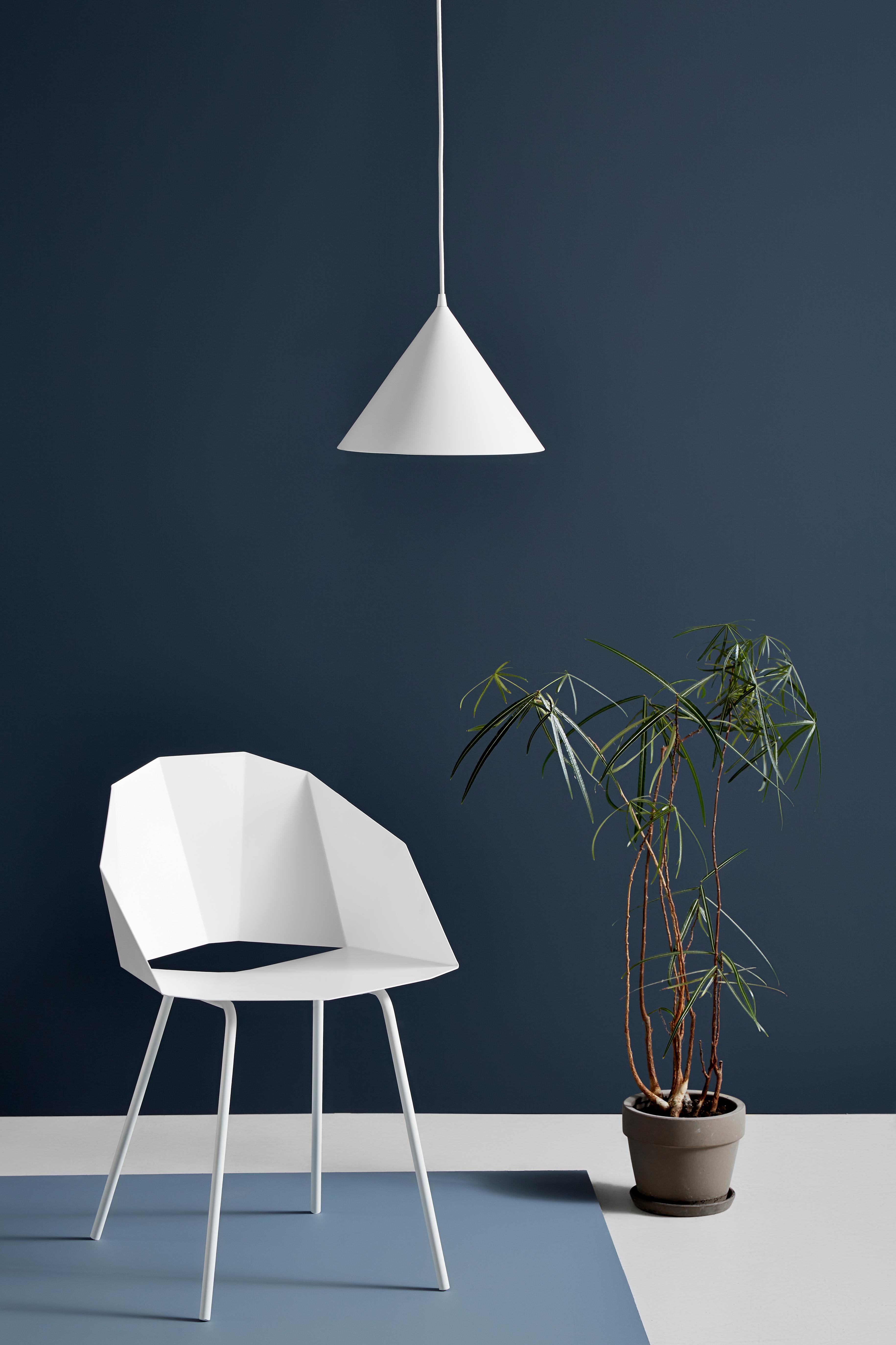 Danish Small White Annular Pendant Lamp by MSDS Studio