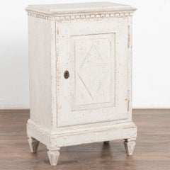 Small White Cabinet Nightstand, Denmark circa 1840-60