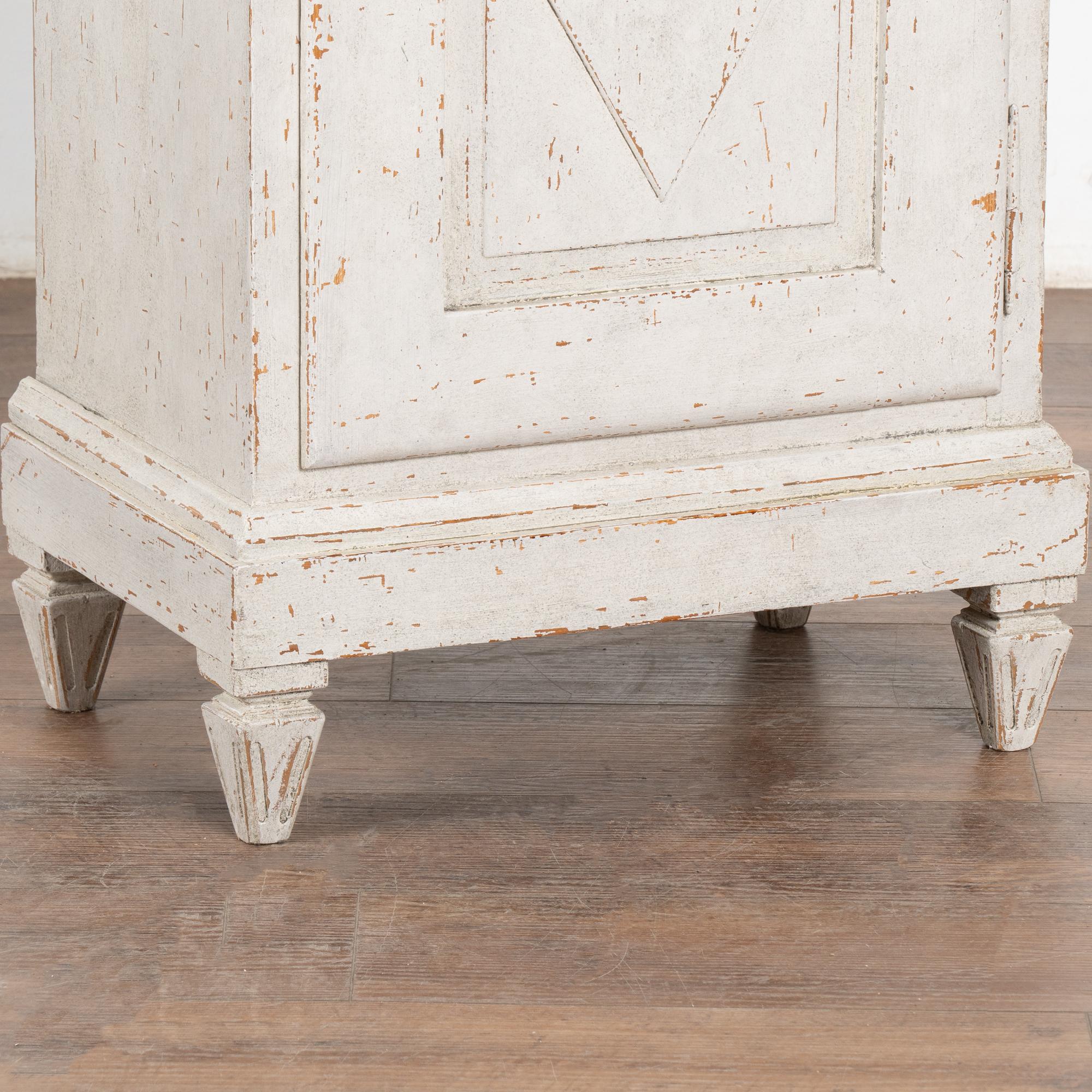 Country Small White Cabinet Nightstand, Denmark circa 1840-60 For Sale