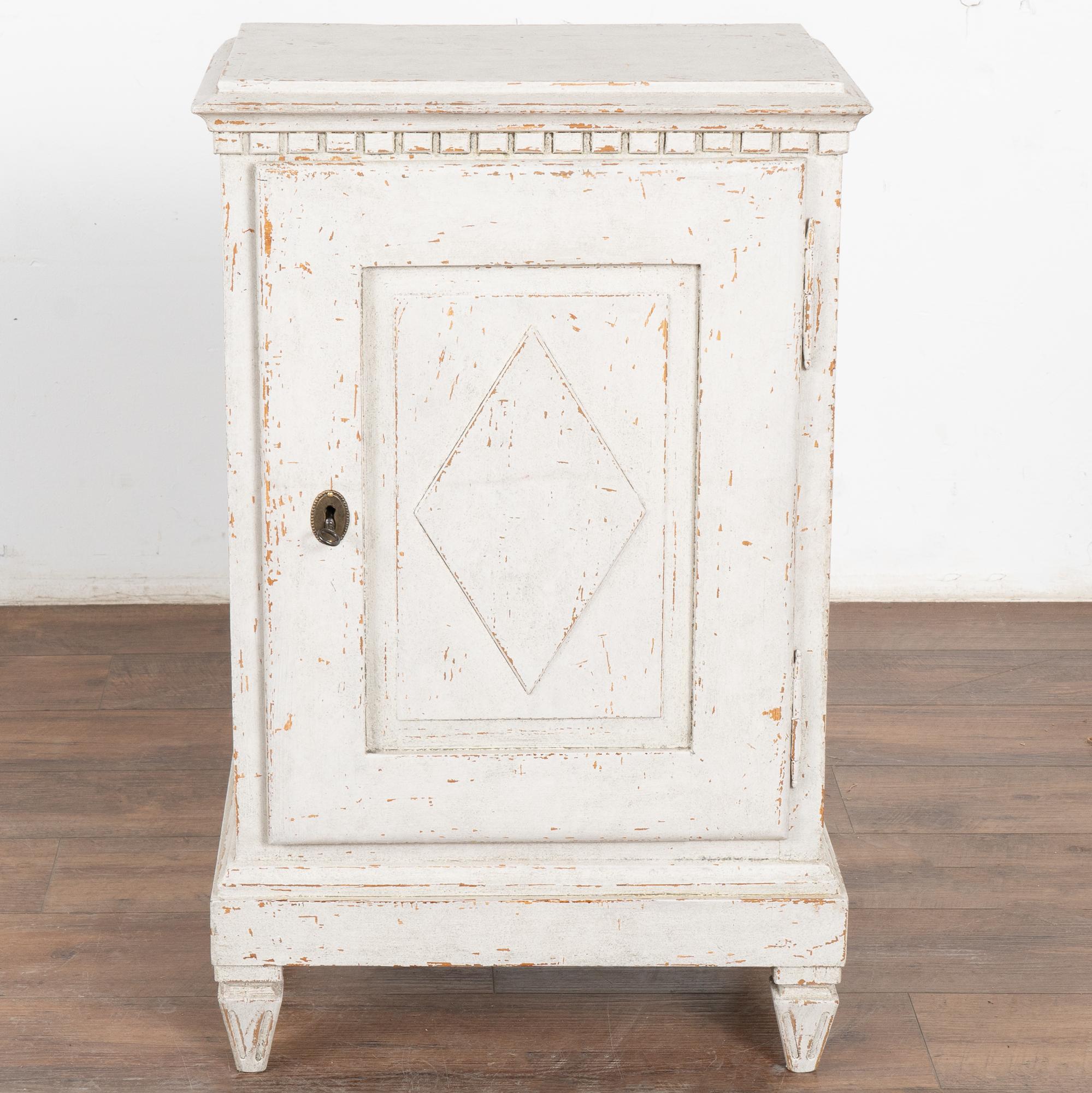 Small White Cabinet Nightstand, Denmark circa 1840-60 For Sale 1