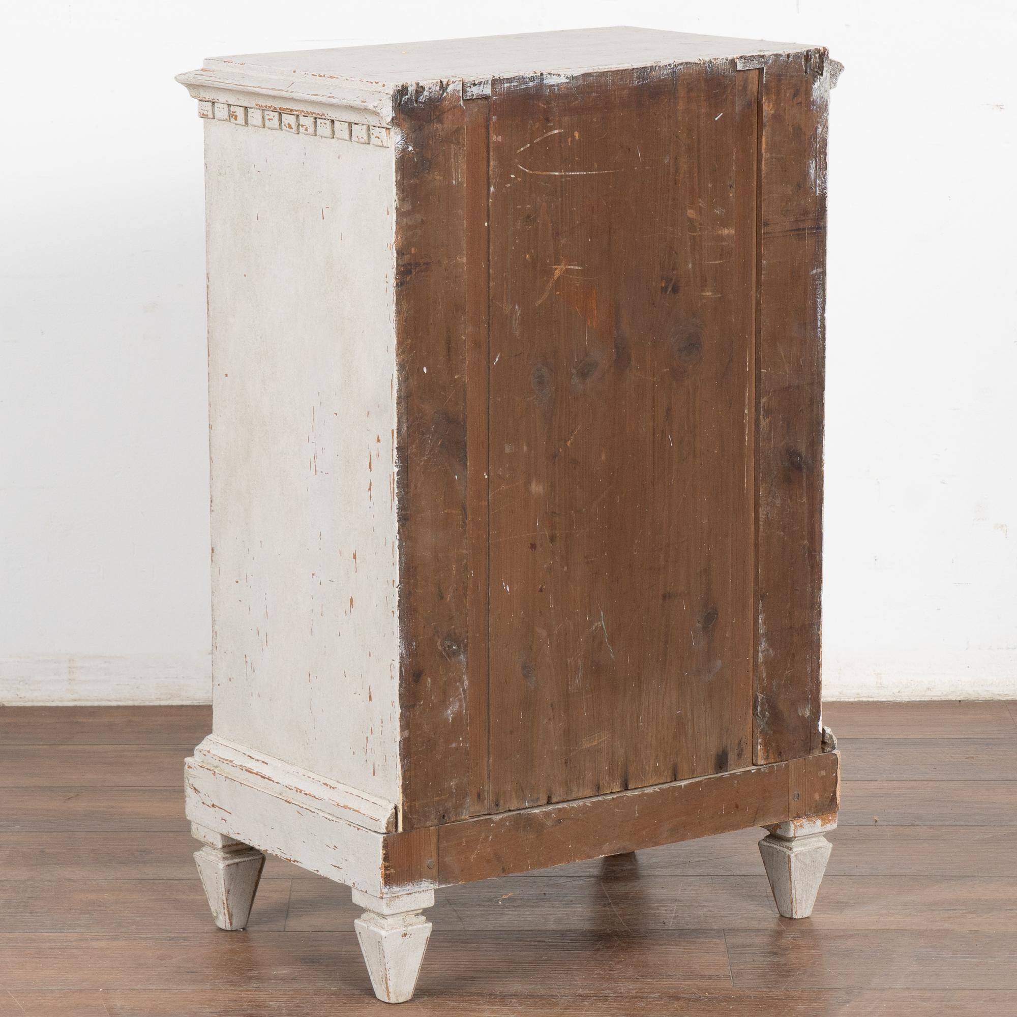 Small White Cabinet Nightstand, Denmark circa 1840-60 For Sale 2