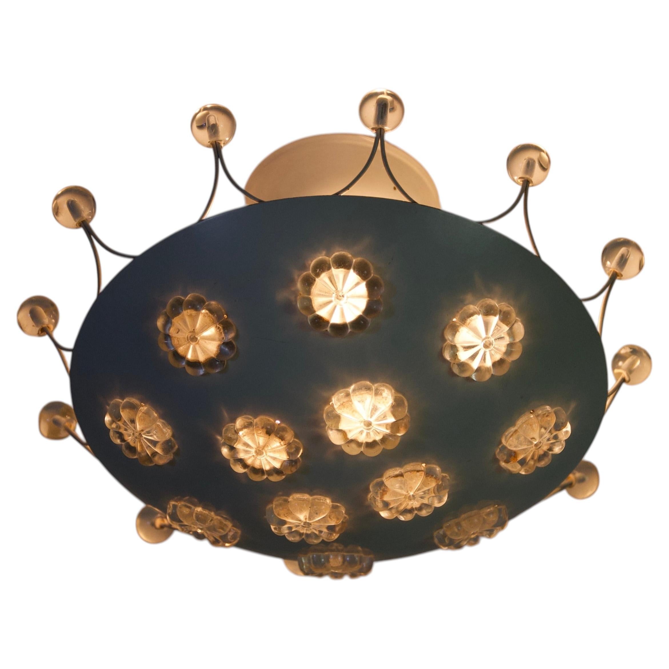 Small White Chandelier by Emil Stejnar for Rupert Nikoll, 1960s