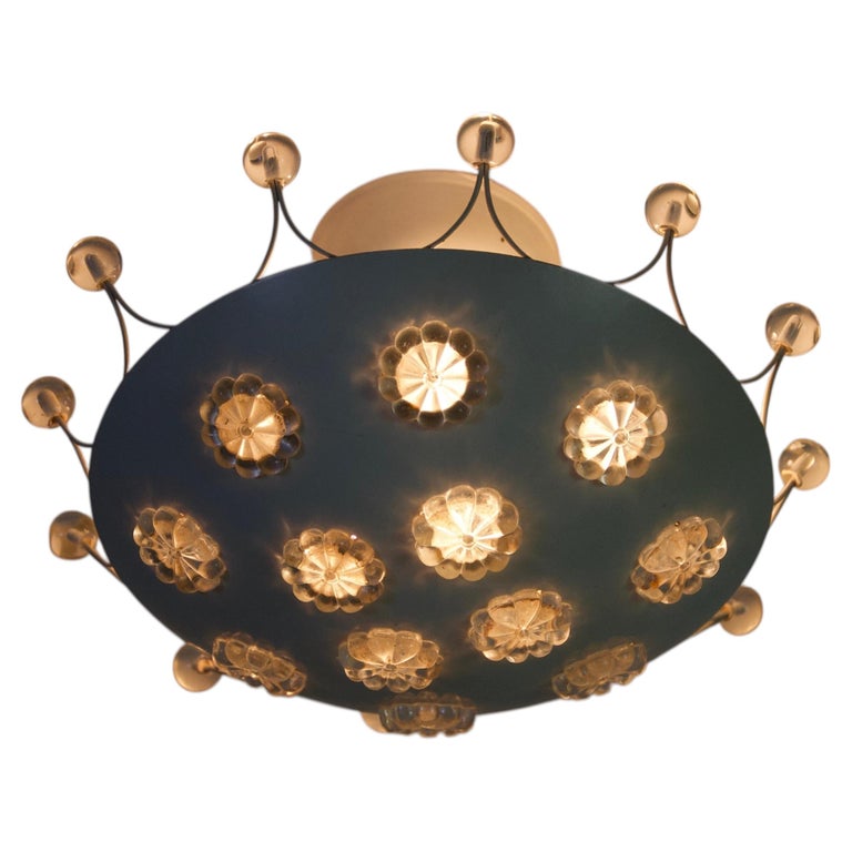 Small White Chandelier by Emil Stejnar for Rupert Nikoll, 1960s