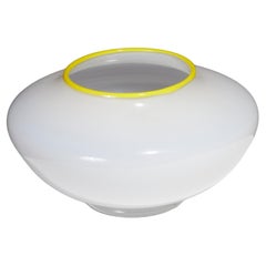 Small White Glass Vase, 1960s
