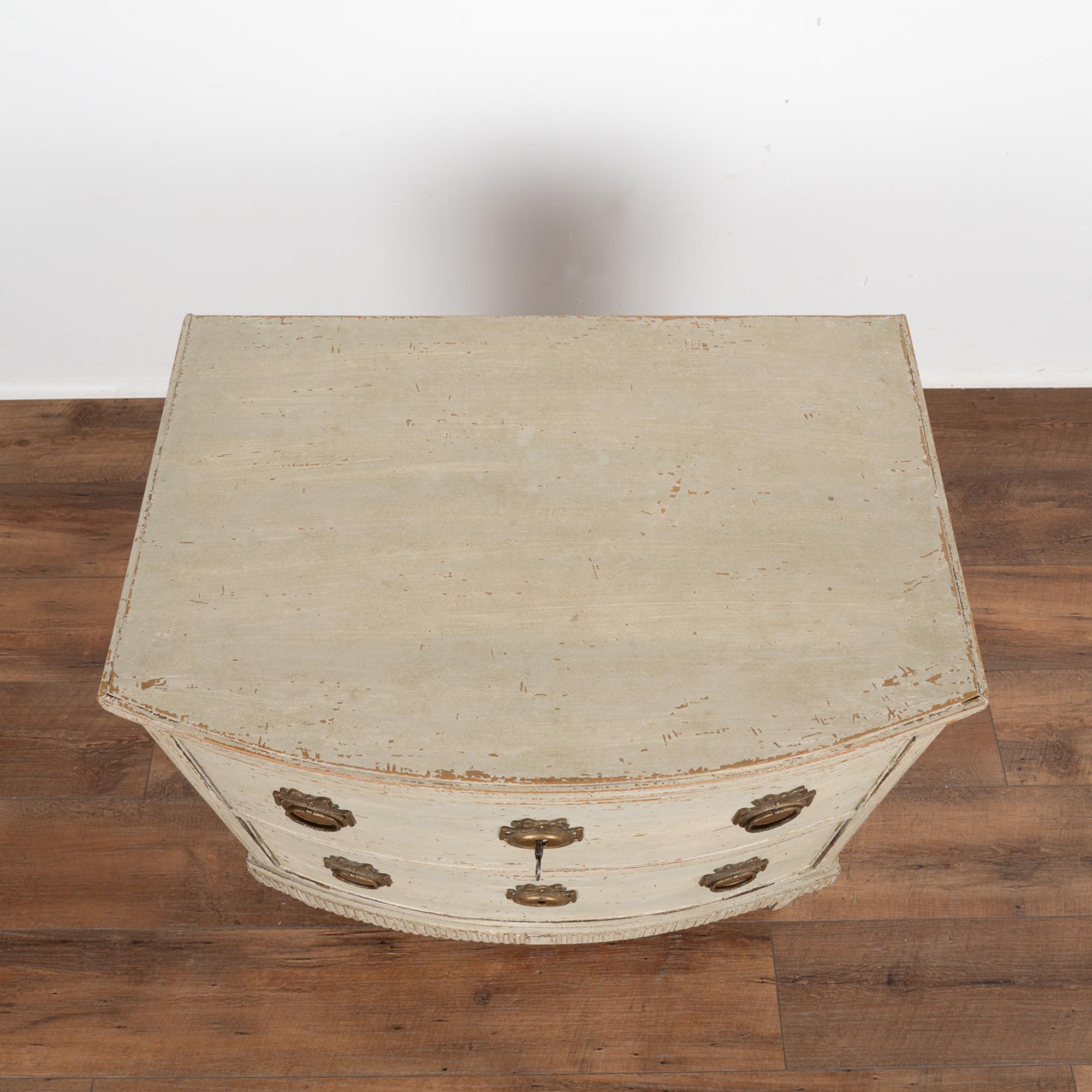 19th Century Small White Gustavian Chest of Two Drawers, Sweden circa 1820-40 For Sale
