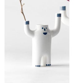 Piccolo vaso bianco Happy Susto di Jaime Hayon