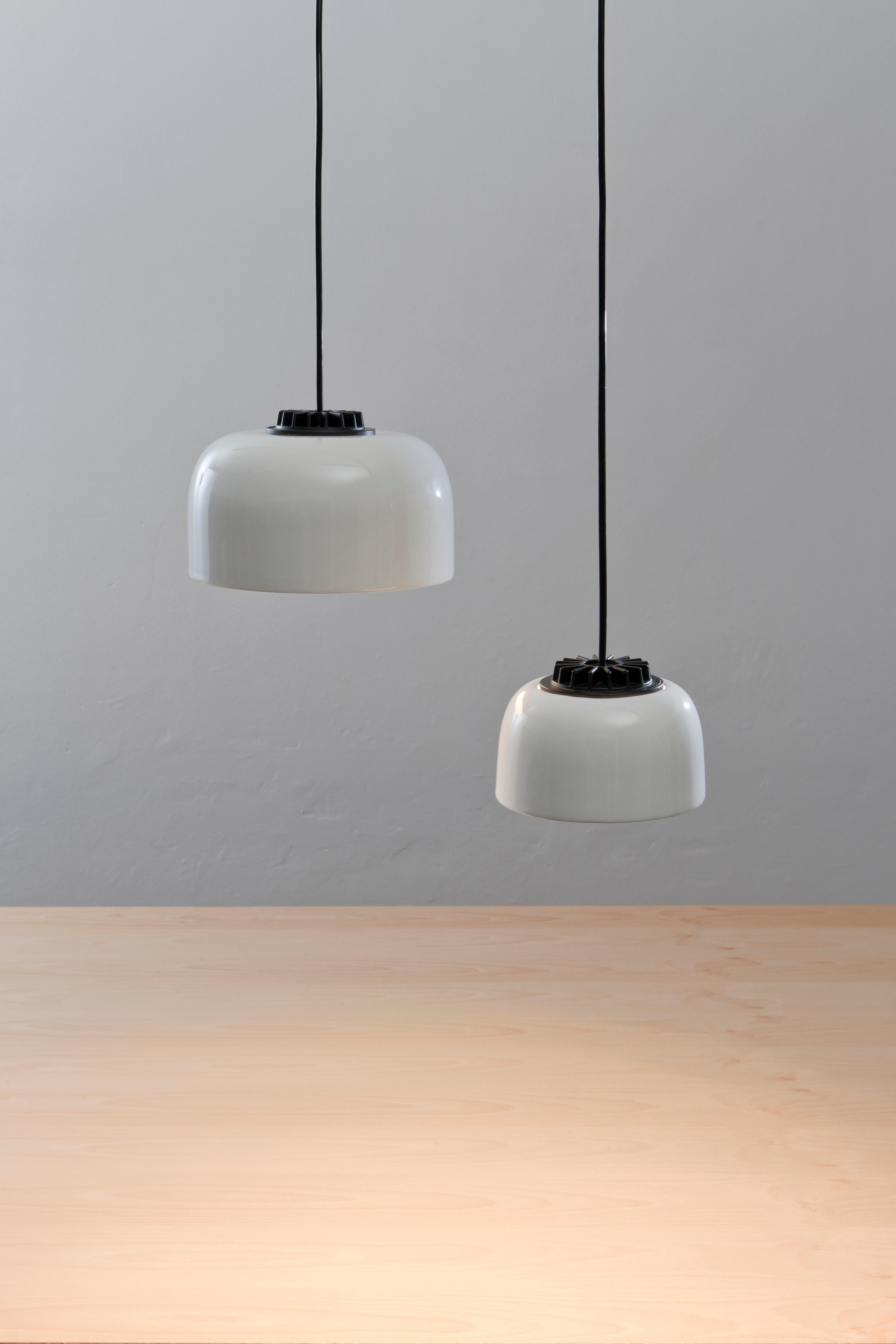 Contemporary Small White HeadHat Bowl Pendant Lamp by Santa & Cole