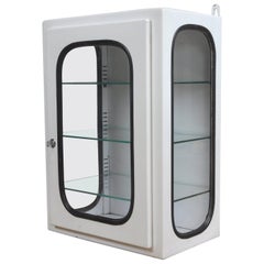 Small White Lacquered Medicine Cabinet, 1970s