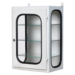 Small White Lacquered Medicine Cabinet, 1970s