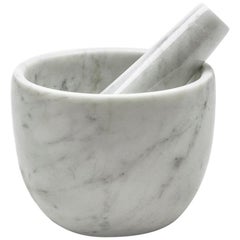 Small White Marble Mortar and Pestle