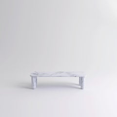 Small White Marble "Sunday" Coffee Table, Jean-Baptiste Souletie