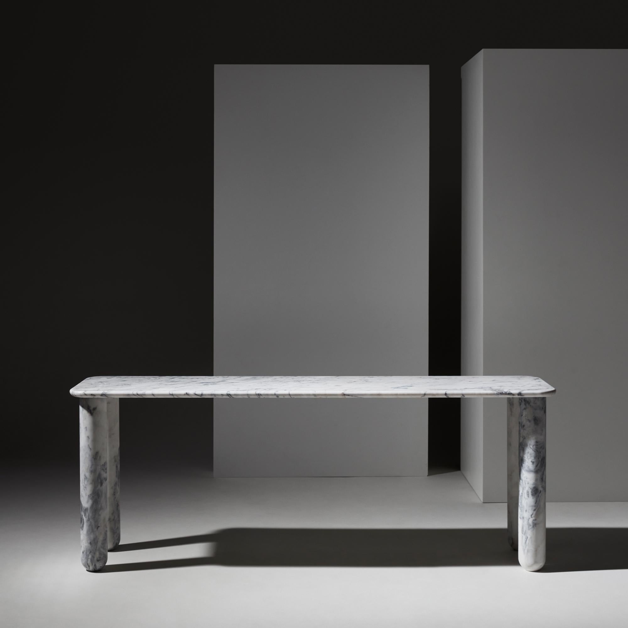 Petite table à manger Sunday en marbre blanc, Jean-Baptiste Souletie en vente 2