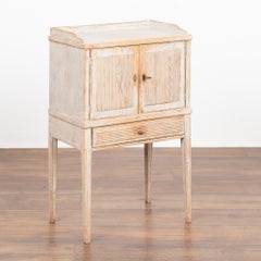 Small White Painted Cabinet Nightstand, Sweden circa 1820-40