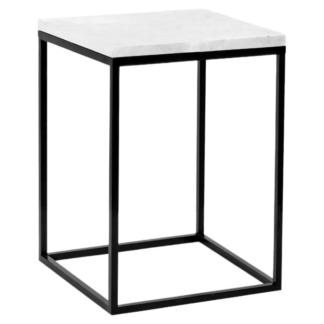 Small White Pillar Side Table by Un’common