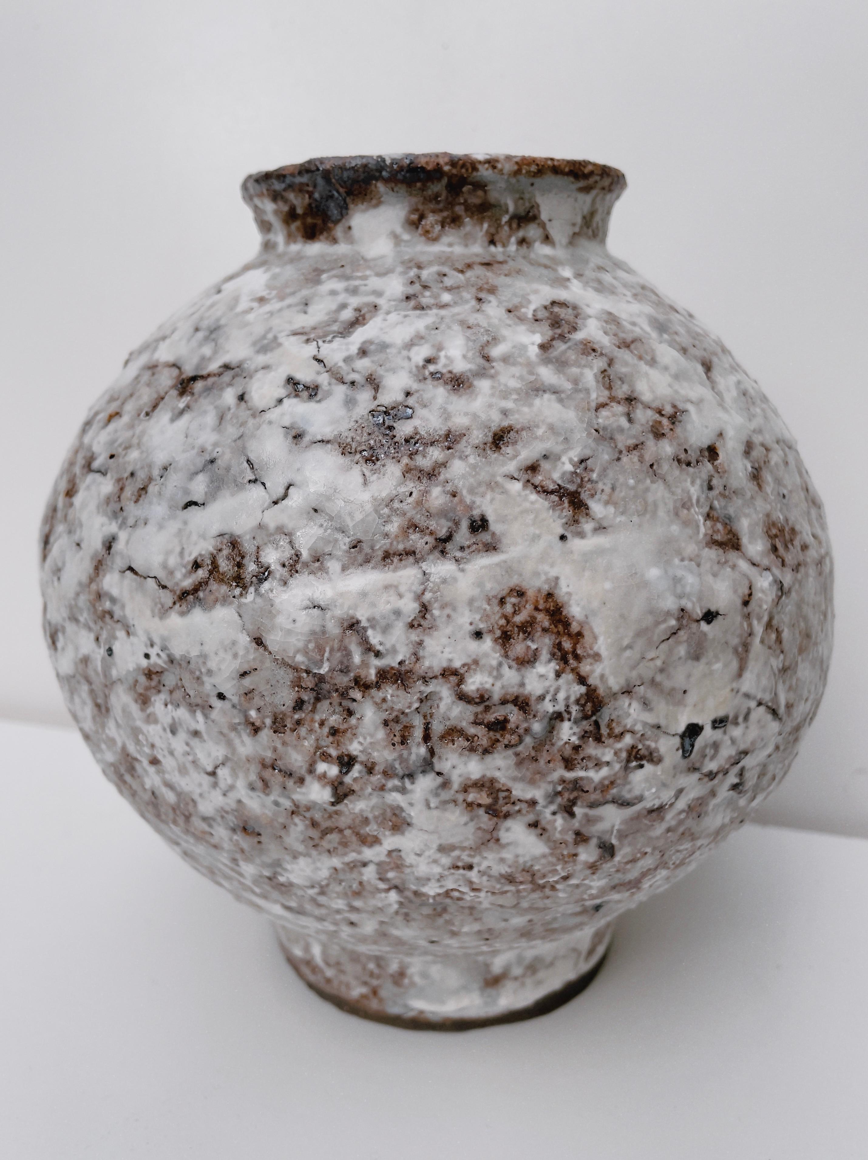Contemporary Small White Rituals Vase by Lisa Geue For Sale