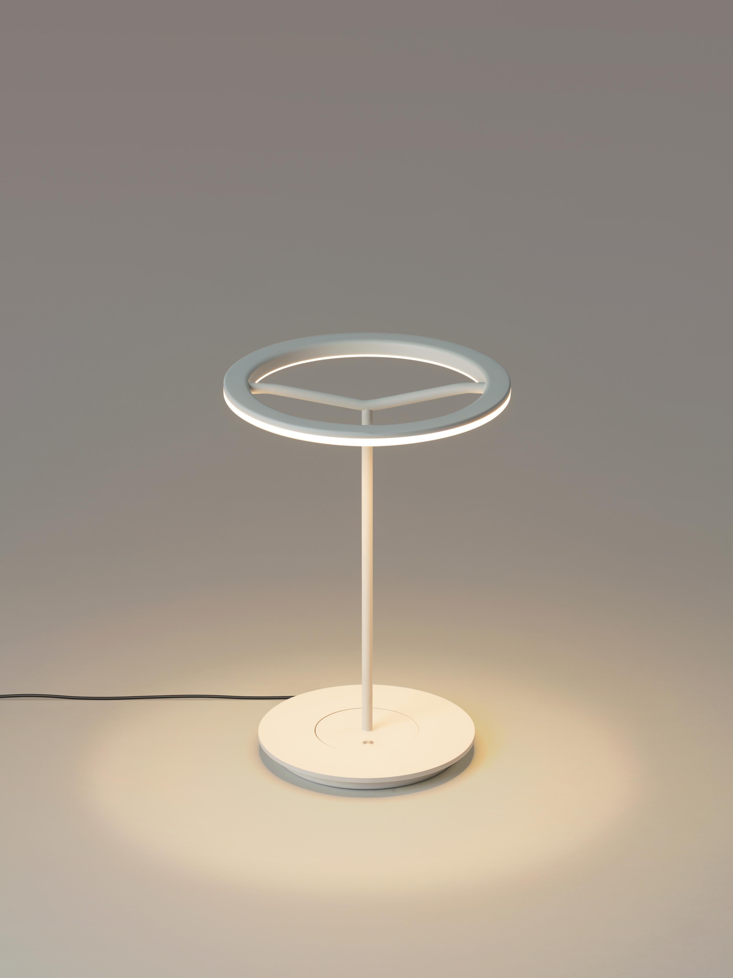 Modern Small White Sin Table Lamp by Antoni Arola For Sale