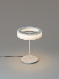 Small White Sin Table Lamp with Shade I by Antoni Arola