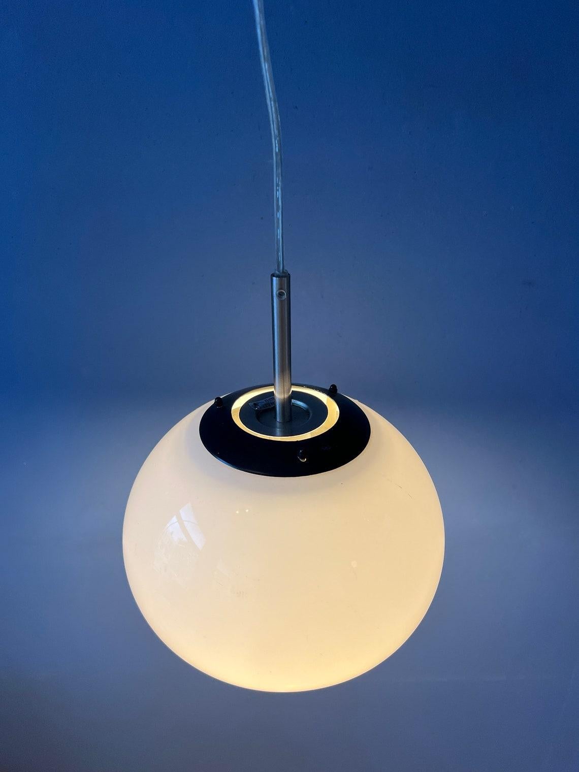 XX secolo Piccola lampada a sospensione a fungo White Space Age, anni '70 in vendita