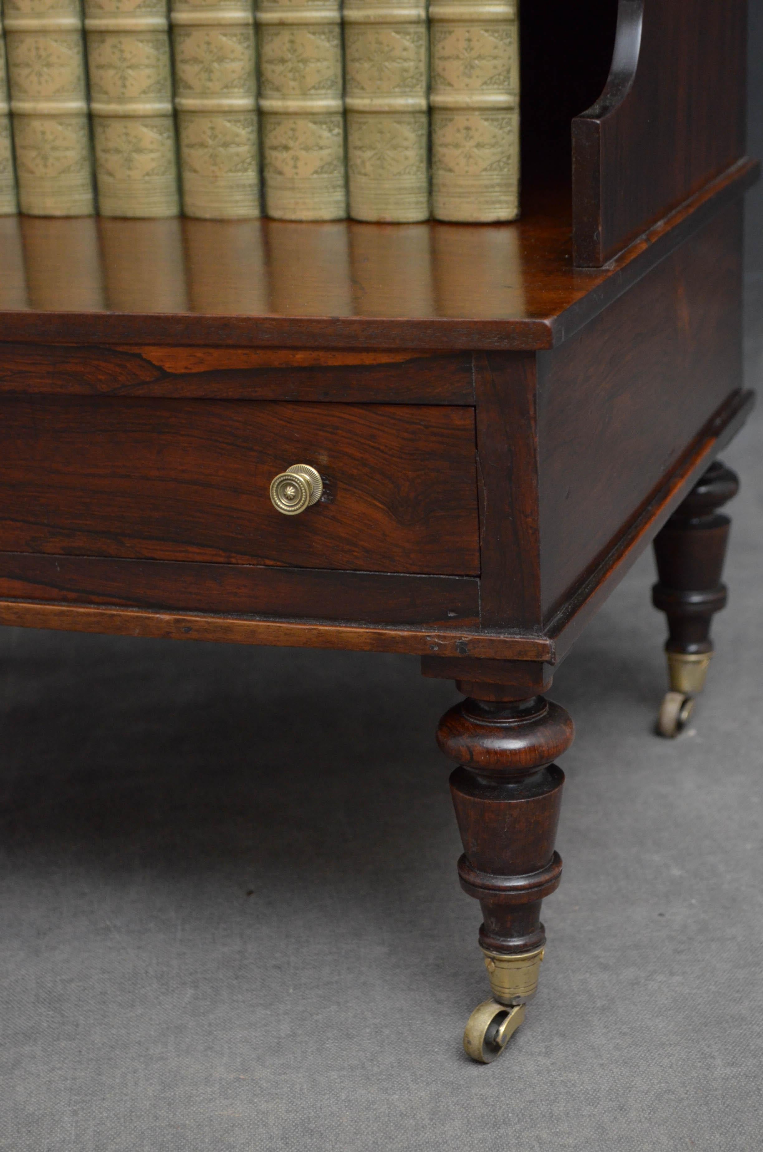 Small William IV Waterfall Bookcase In Good Condition In Whaley Bridge, GB